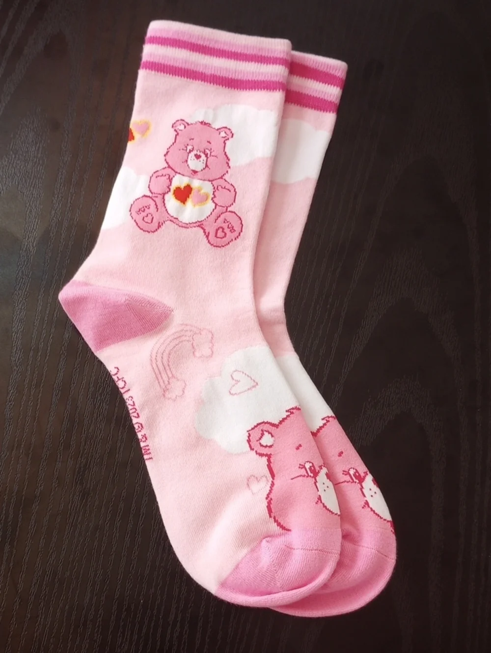 Care Bears Pink Wonderheart Bear Crew Mid-calf Socks